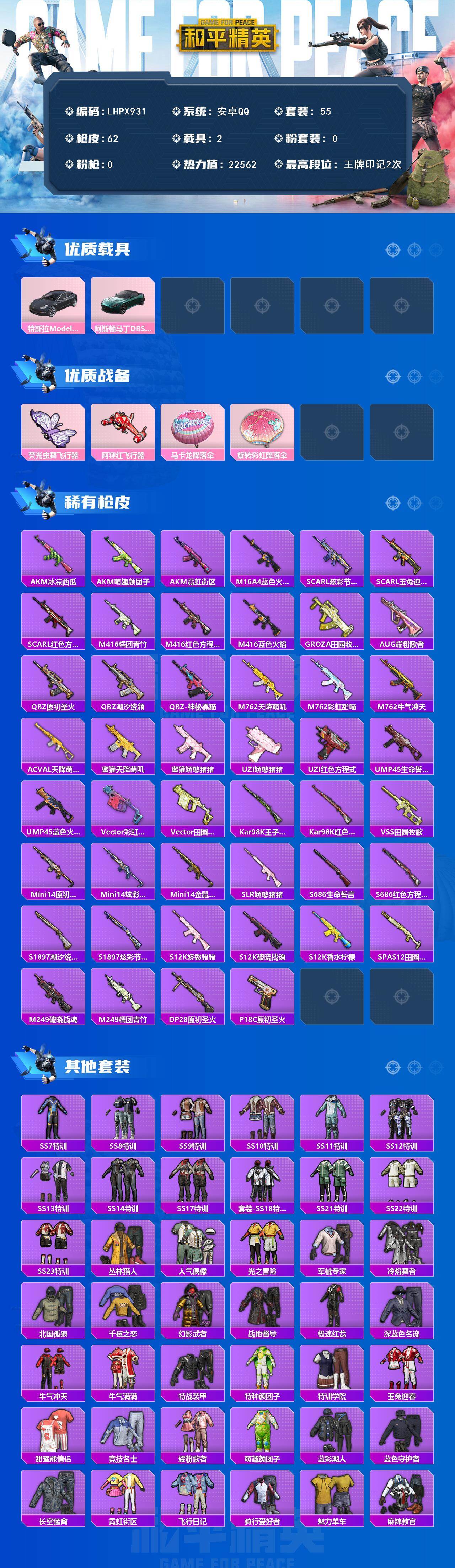 HPCMW466509和平精英账号详情图2