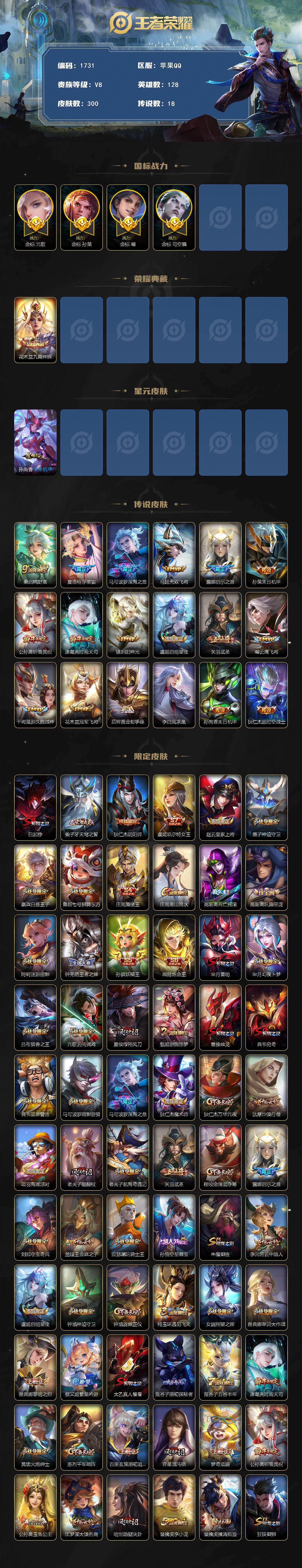 WZKG4143670王者荣耀账号详情图2