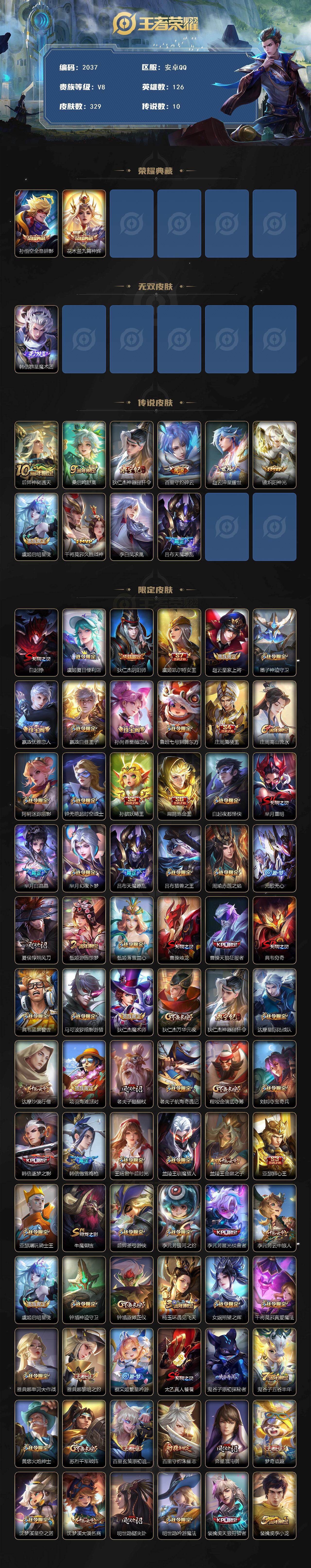 WZQM4121091王者荣耀账号详情图3