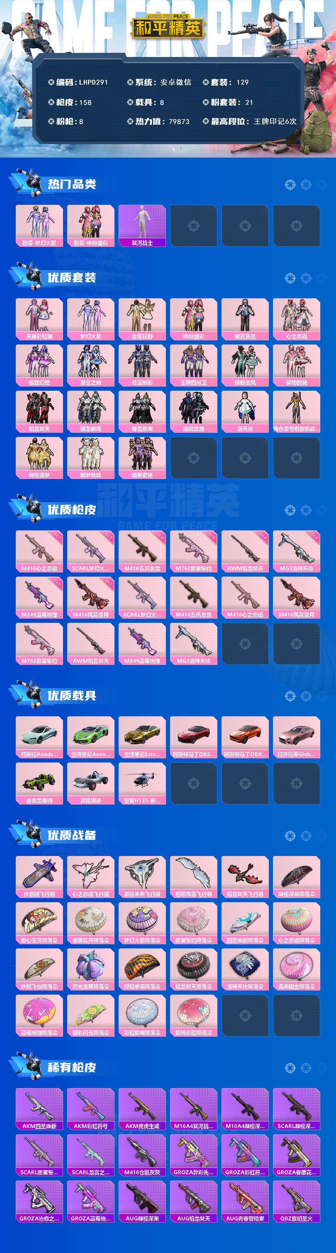 HPLX466003和平精英账号详情图2