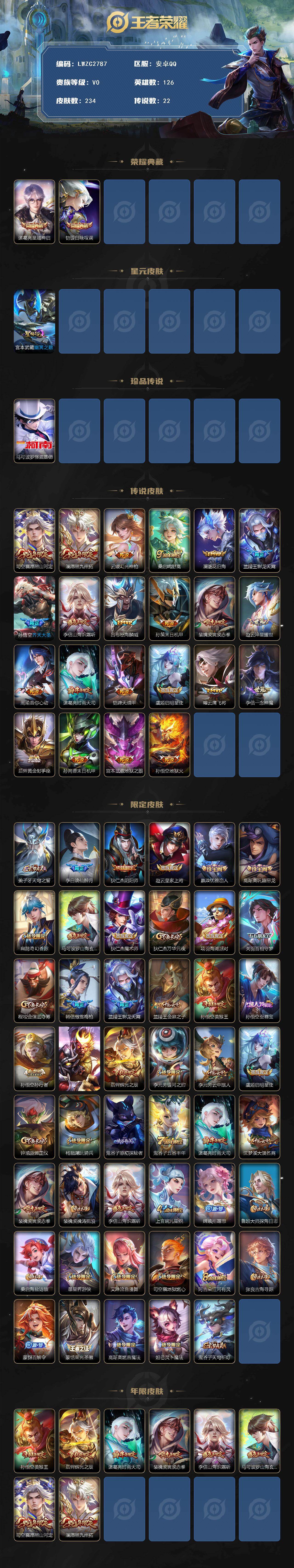 WZLX4136130王者荣耀账号详情图2