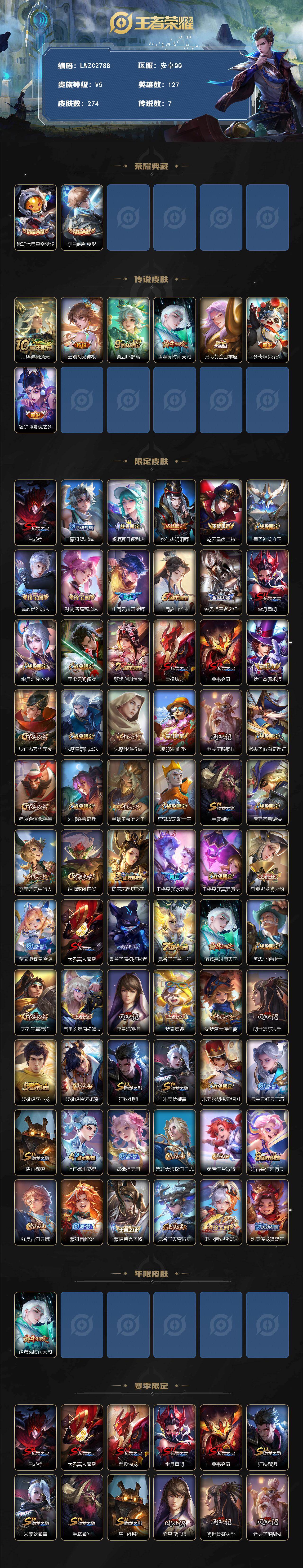 WZCMW4137549王者荣耀账号详情图2