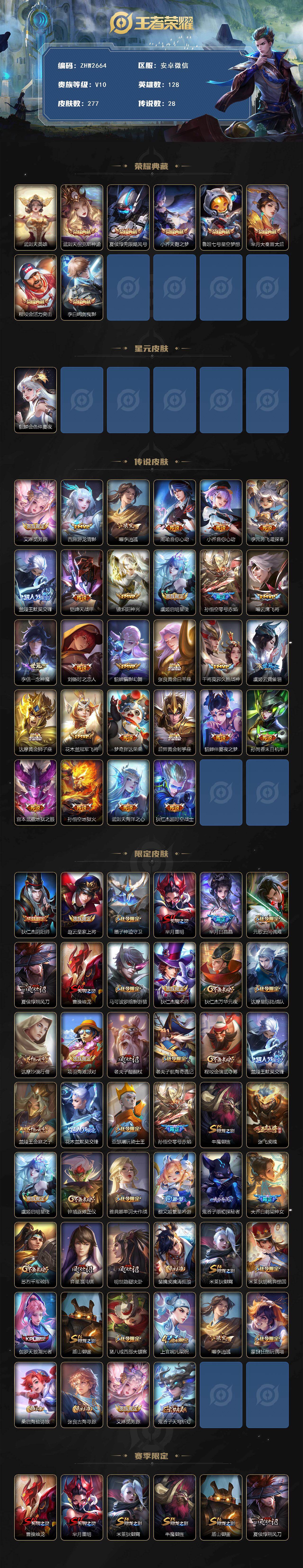 WZLE4120704王者荣耀账号详情图2