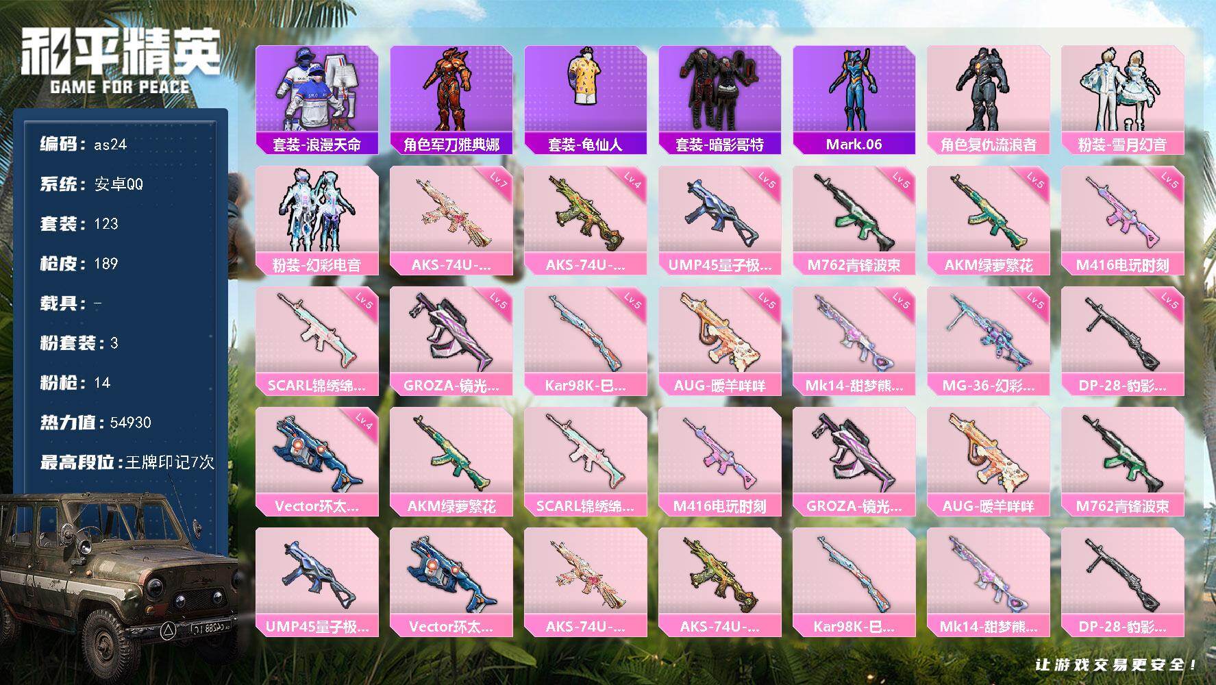 HPLX465539和平精英账号详情图5