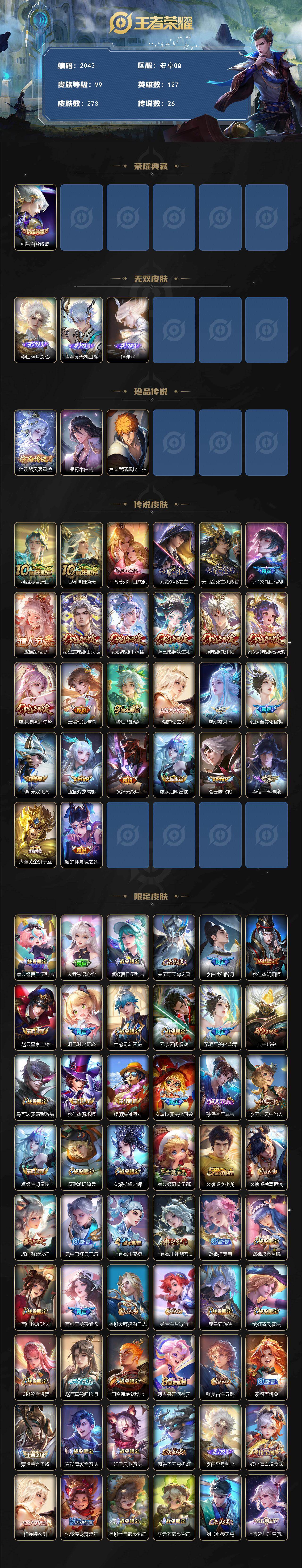 WZQM4121174王者荣耀账号详情图3