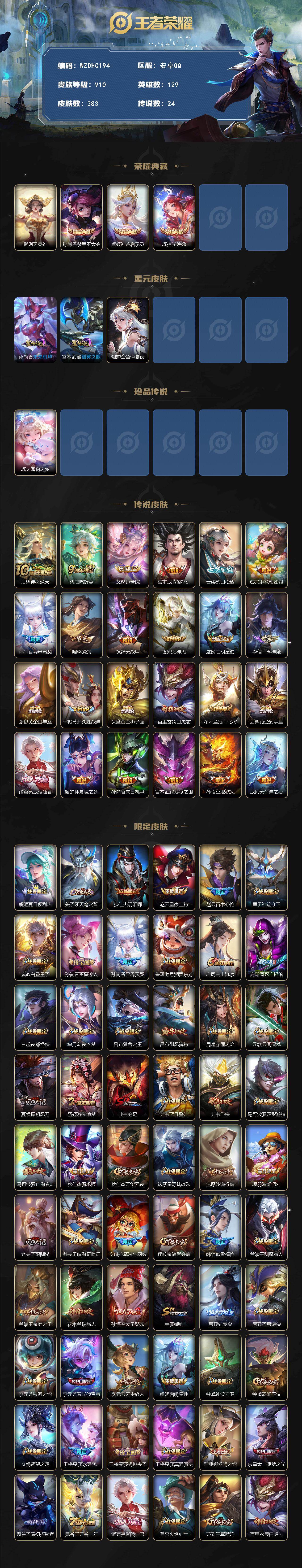 WZ034124087王者荣耀账号详情图2