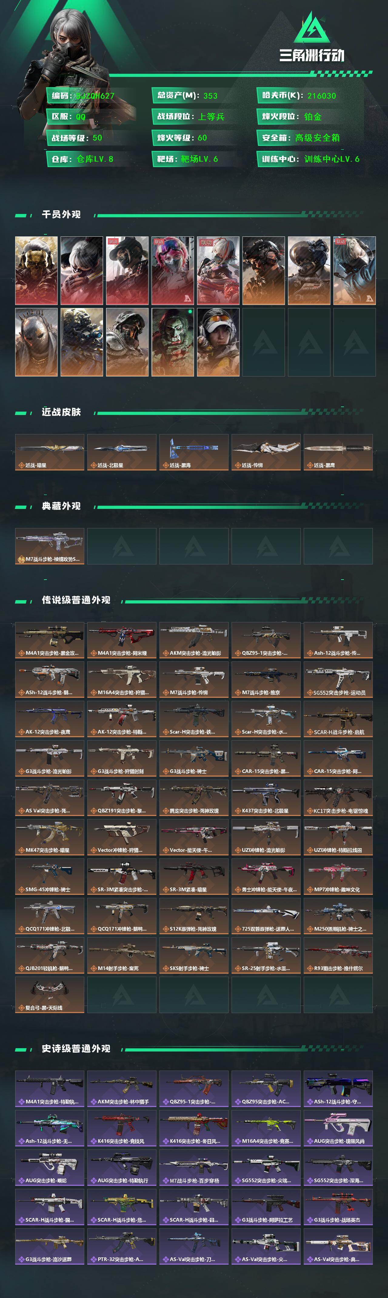 SJZEY434585三角洲行动账号详情图2