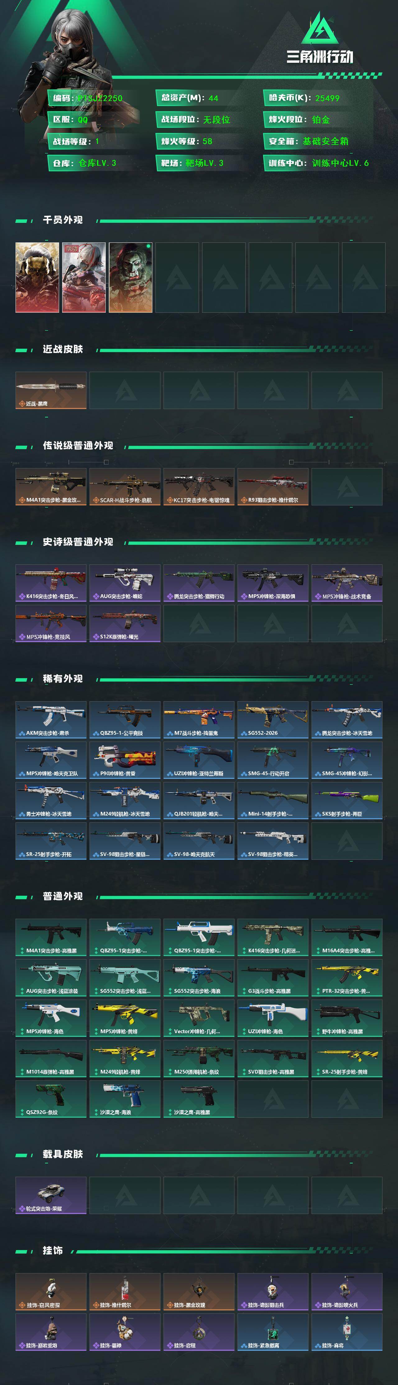 SJZCMW442287三角洲行动账号详情图3