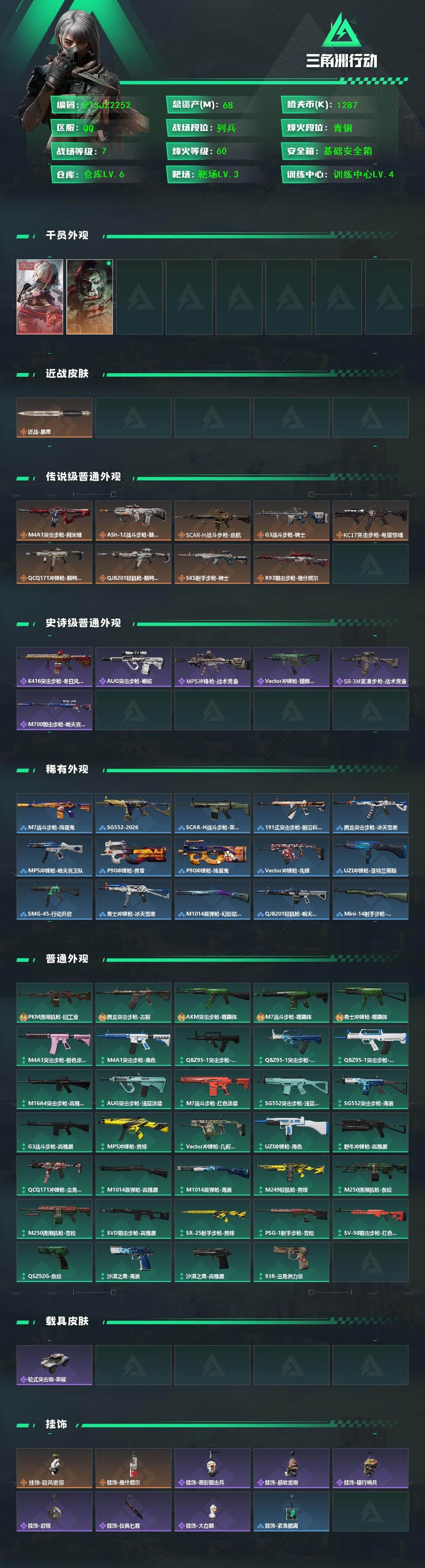 SJZCMW436212三角洲行动账号详情图2