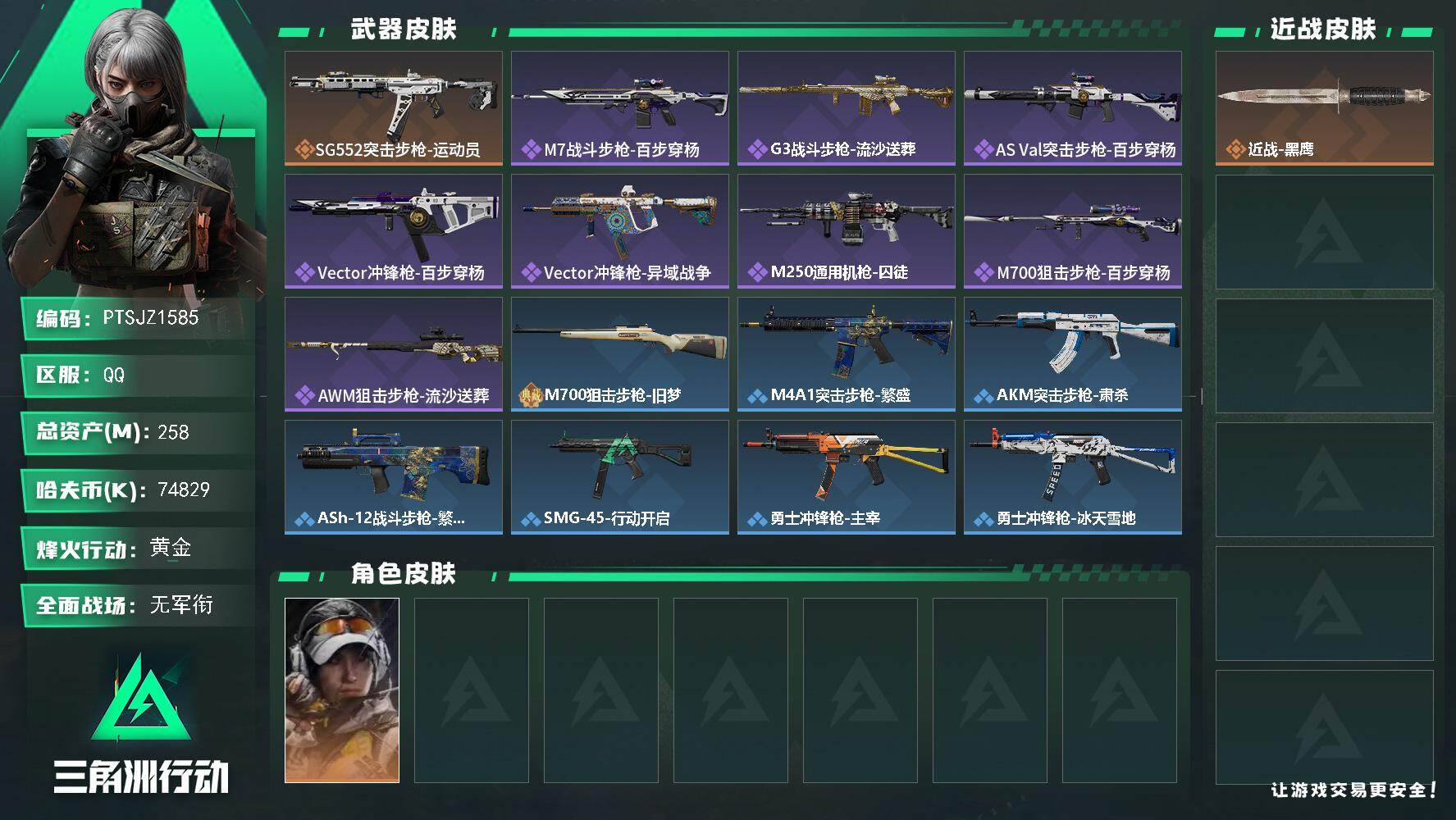 SJZCMW439881三角洲行动账号详情图2