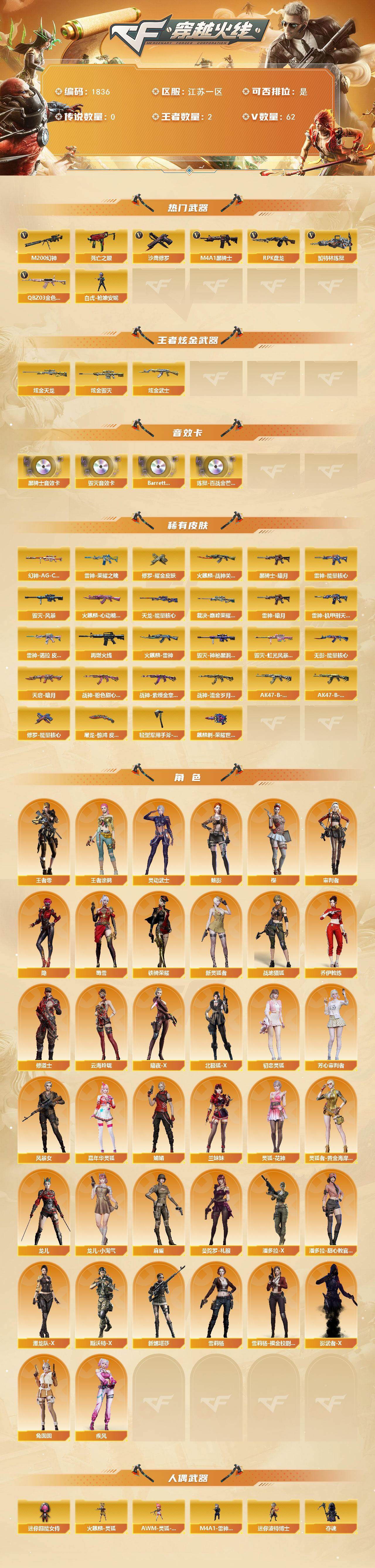 CFCMW434024穿越火线账号详情图2