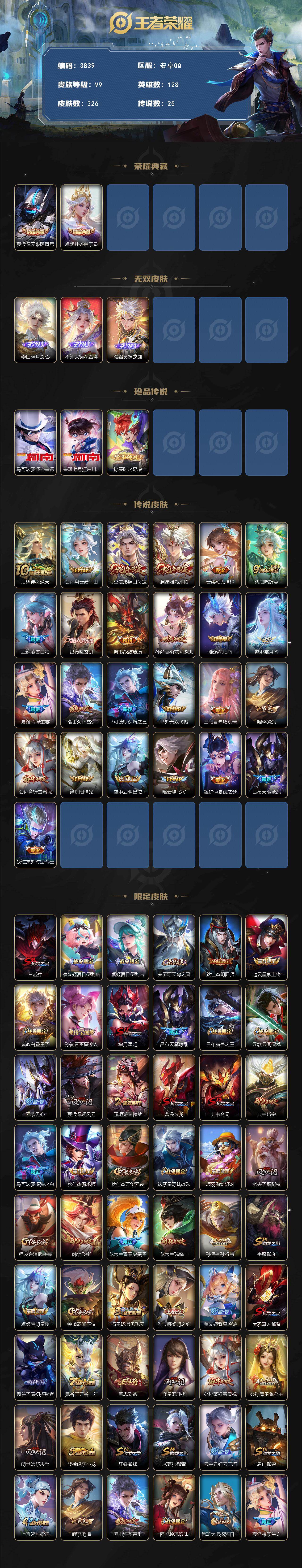 WZCMW4127938王者荣耀账号详情图2