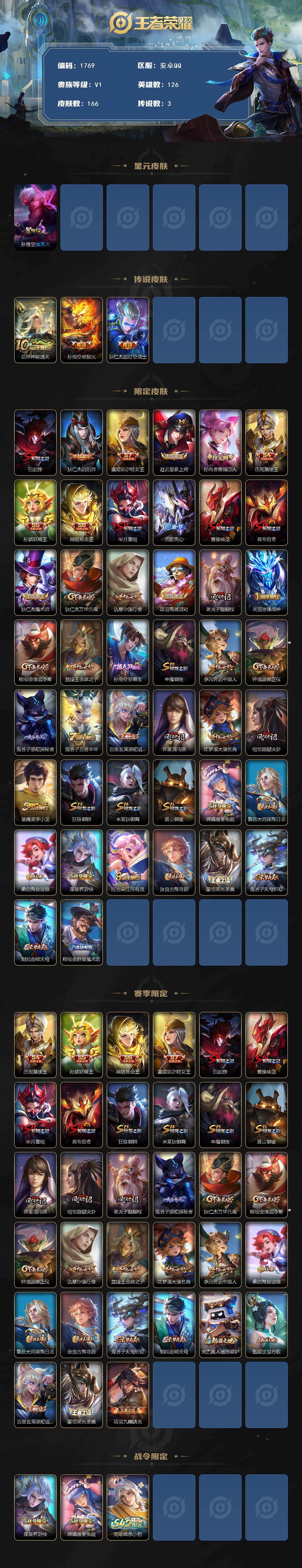 WZKG4127270王者荣耀账号详情图2