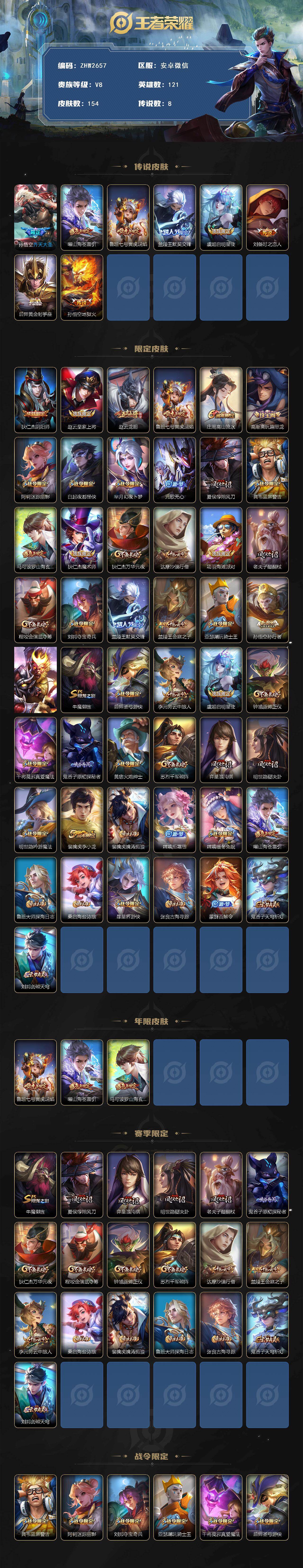 WZLE4124479王者荣耀账号详情图2