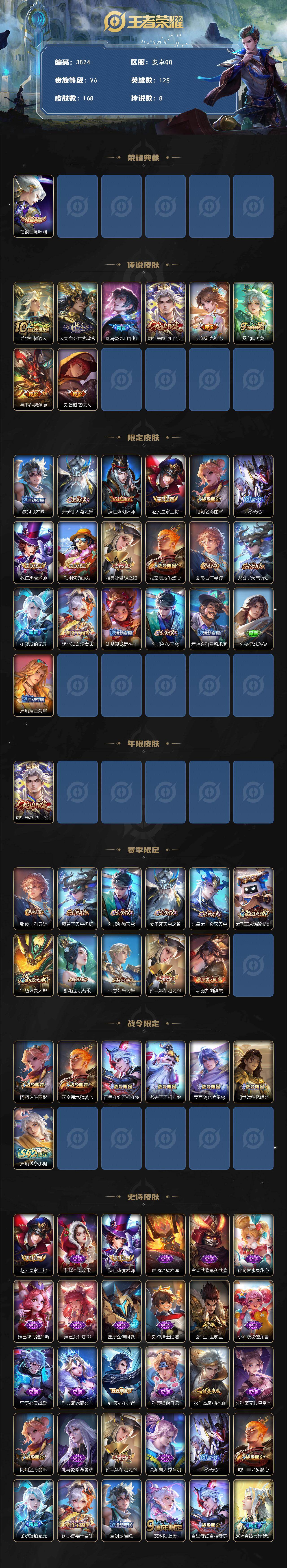 WZCMW4128693王者荣耀账号详情图2