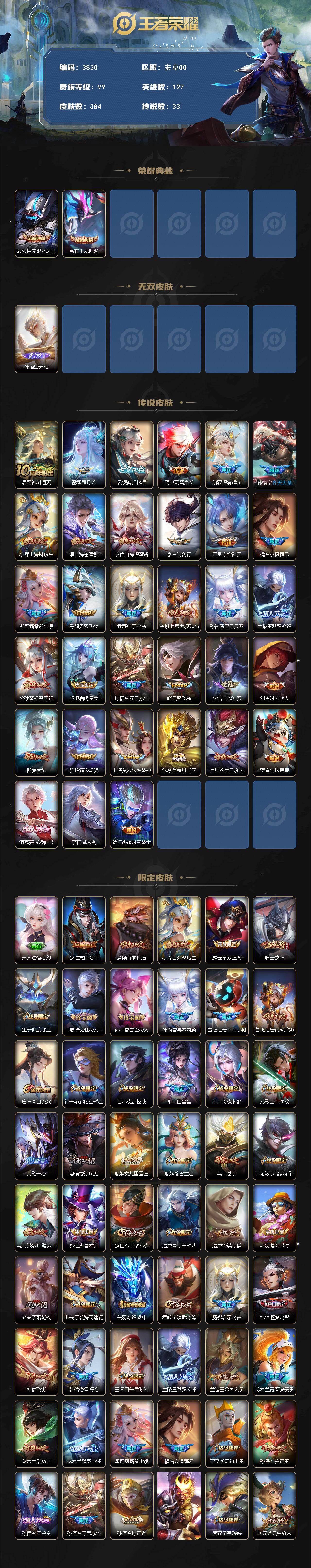 WZCMW4128711王者荣耀账号详情图2