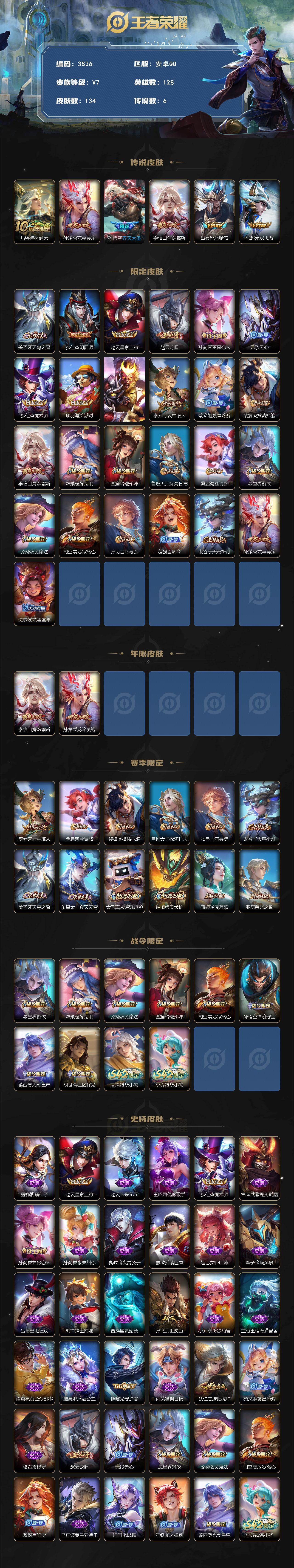 WZCMW4128715王者荣耀账号详情图2