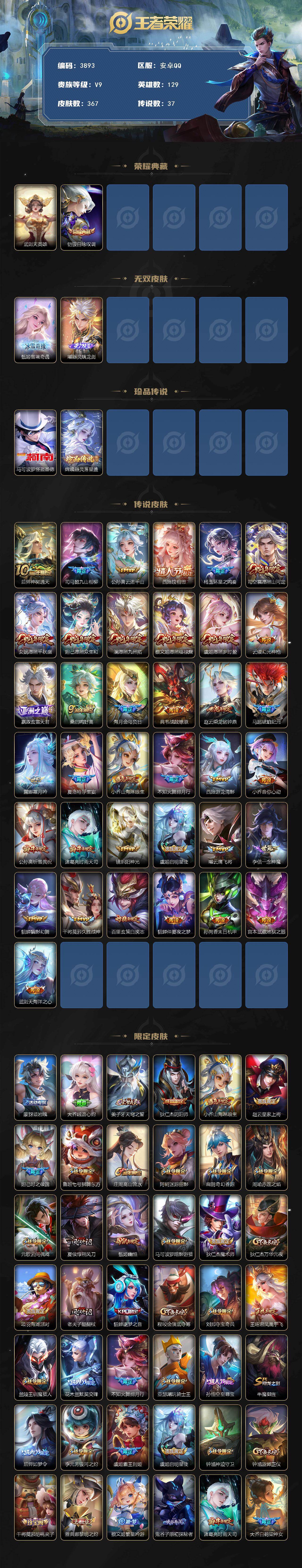 WZCMW4128758王者荣耀账号详情图2