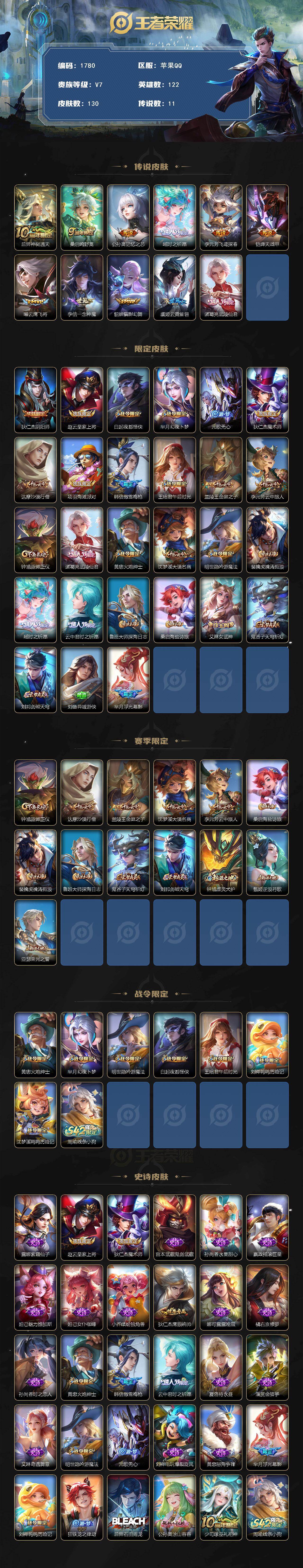 WZKG4127255王者荣耀账号详情图2