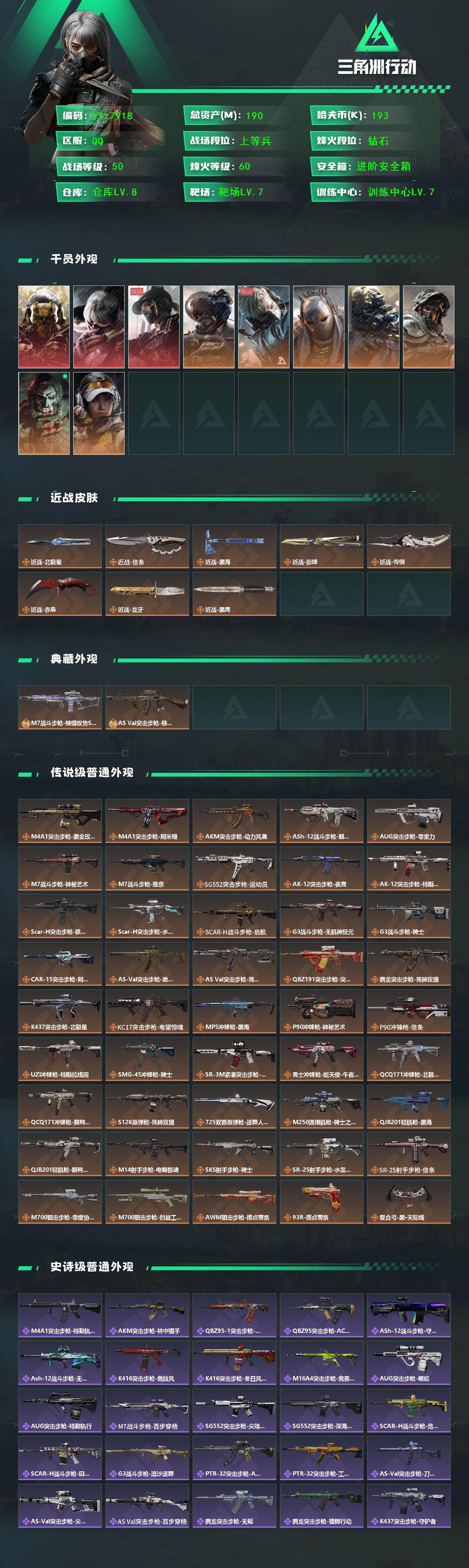 SJZCMW438412三角洲行动账号详情图2