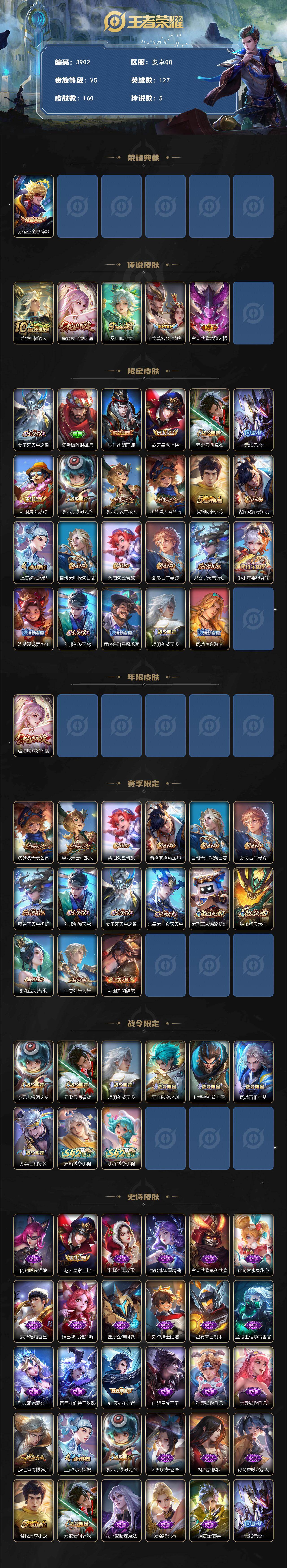 WZCMW4130737王者荣耀账号详情图2