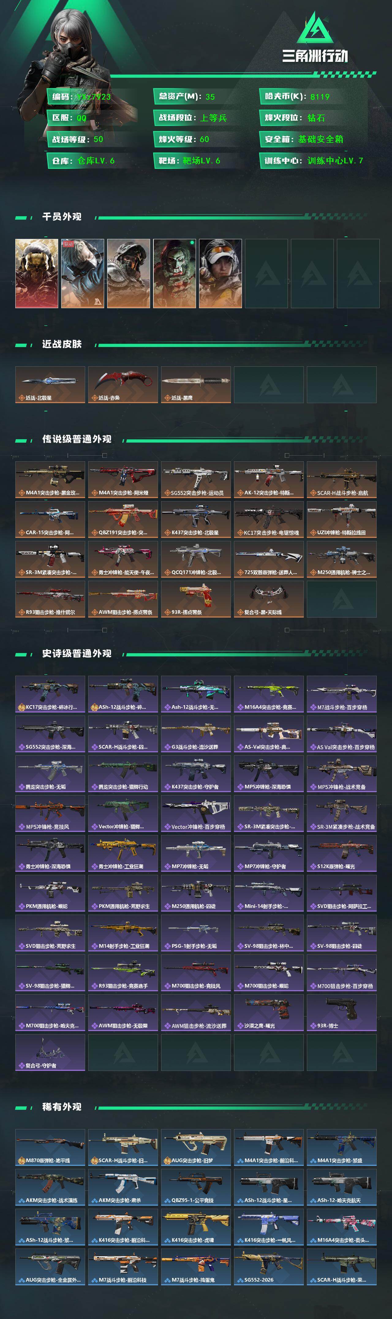 SJZCMW437371三角洲行动账号详情图2