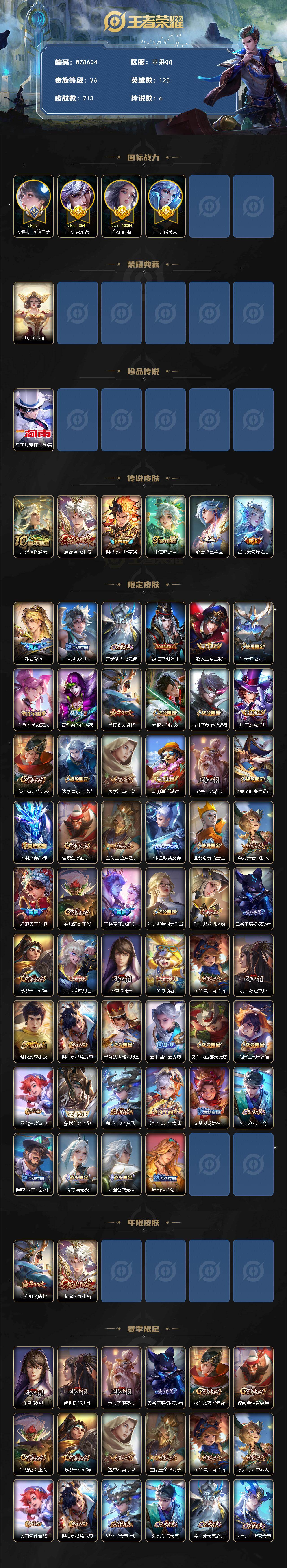 WZXS4119886王者荣耀账号详情图2