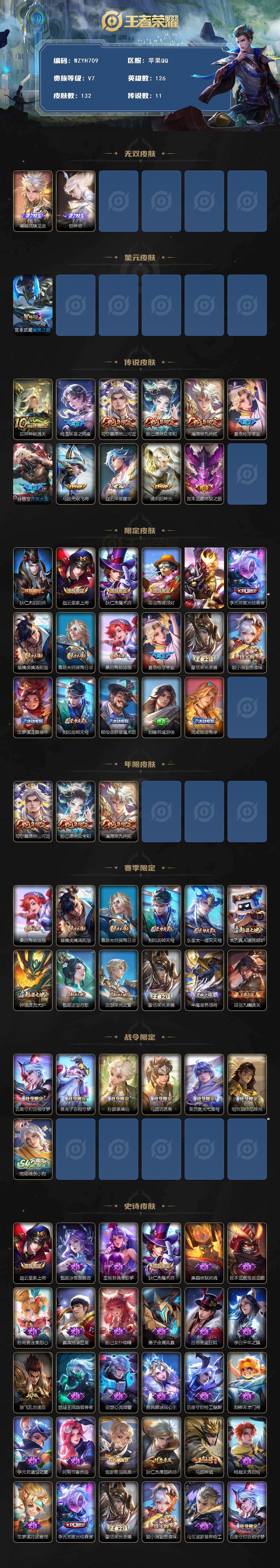 WZQM4128625王者荣耀账号详情图3