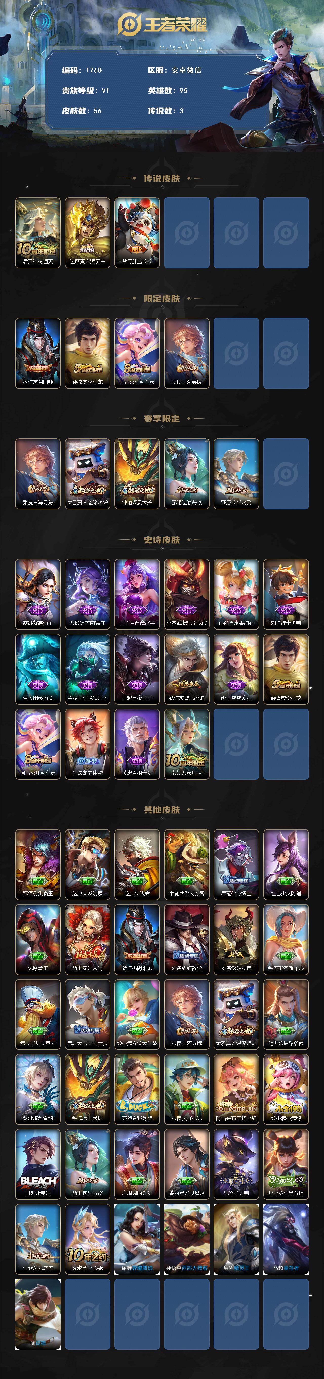 WZKG4134031王者荣耀账号详情图2