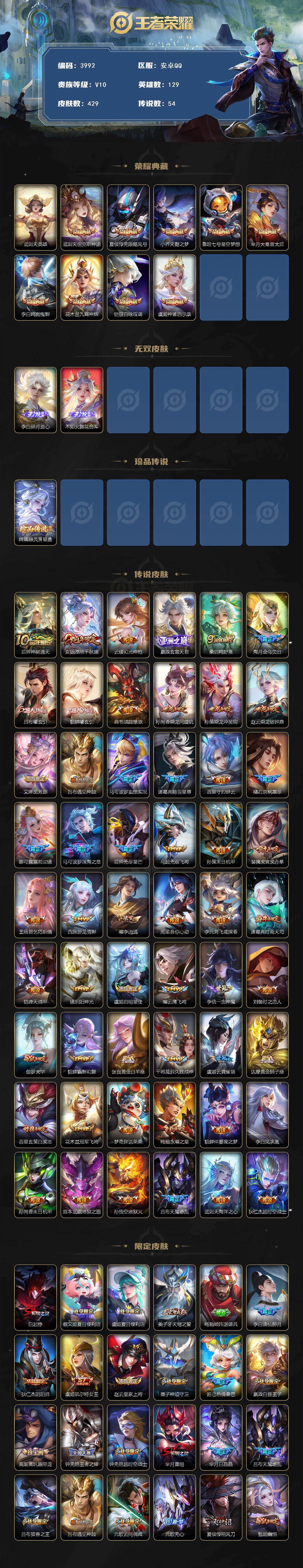 WZCMW4130138王者荣耀账号详情图2