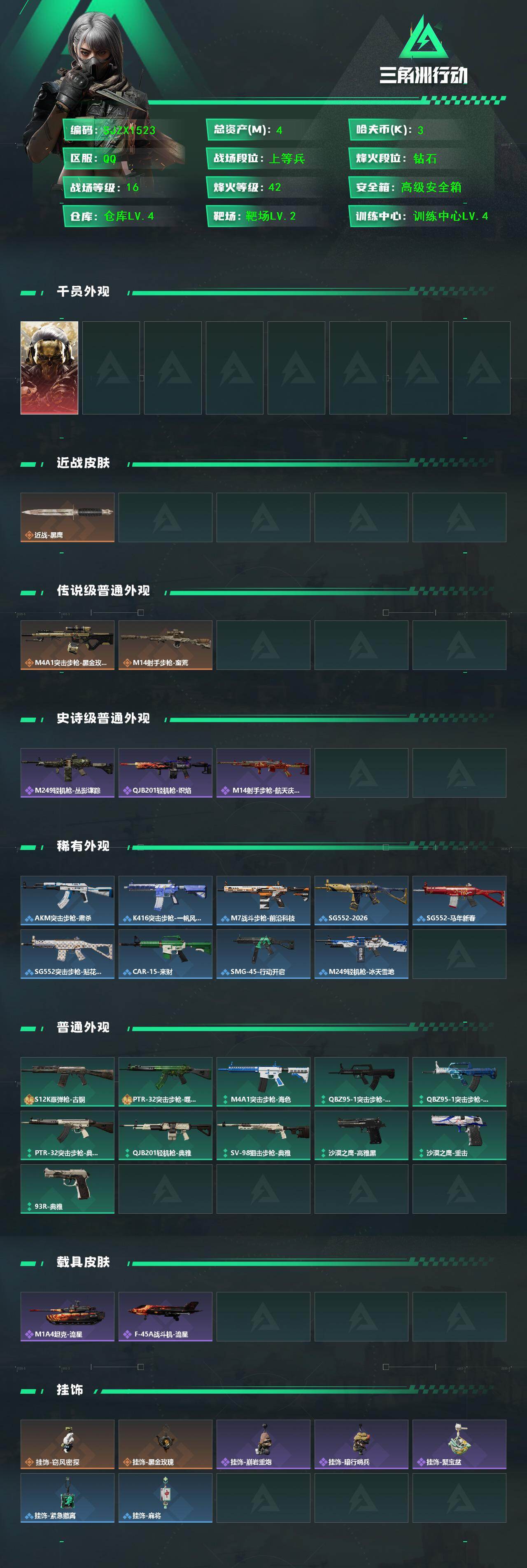 SJZQM438893三角洲行动账号详情图3