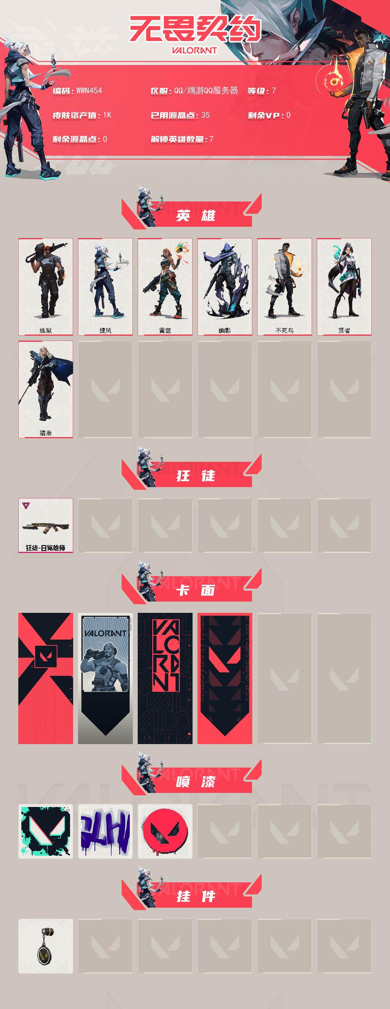 WWQEY411297无畏契约账号详情图2