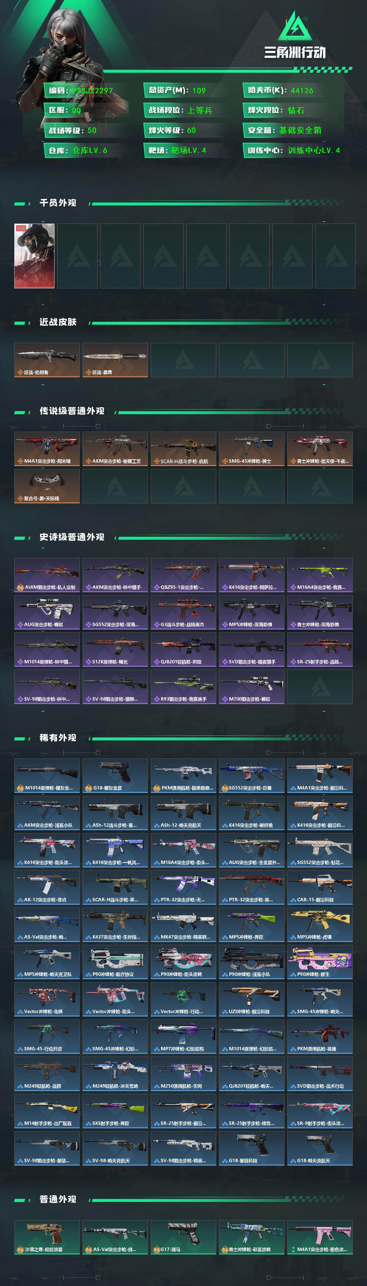 SJZQM435989三角洲行动账号详情图3