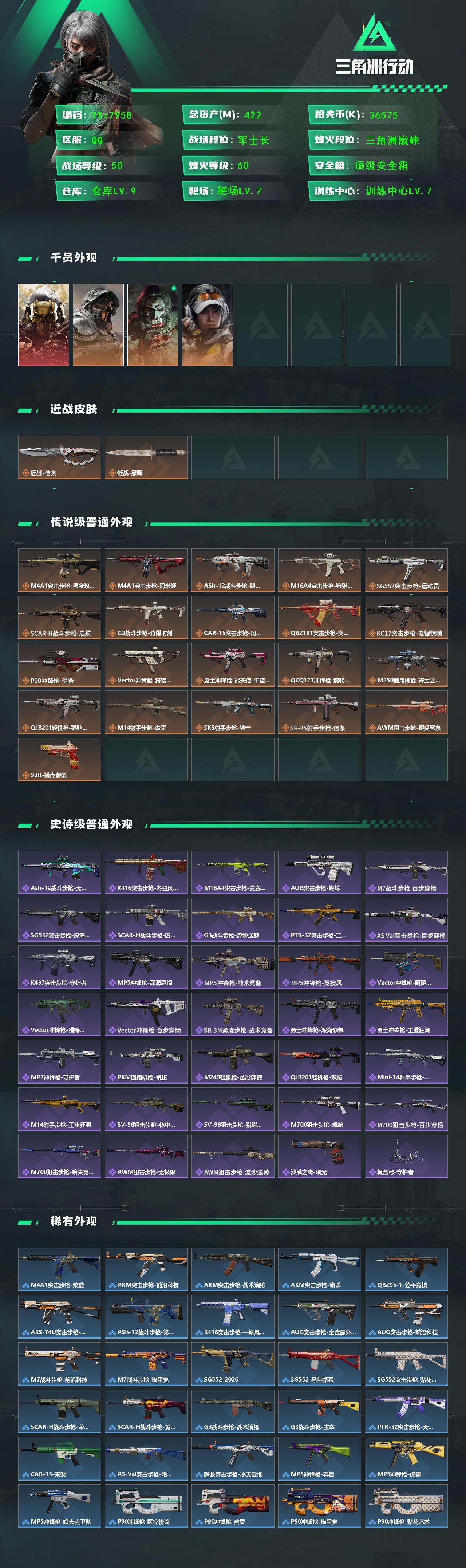 SJZCMW437381三角洲行动账号详情图2