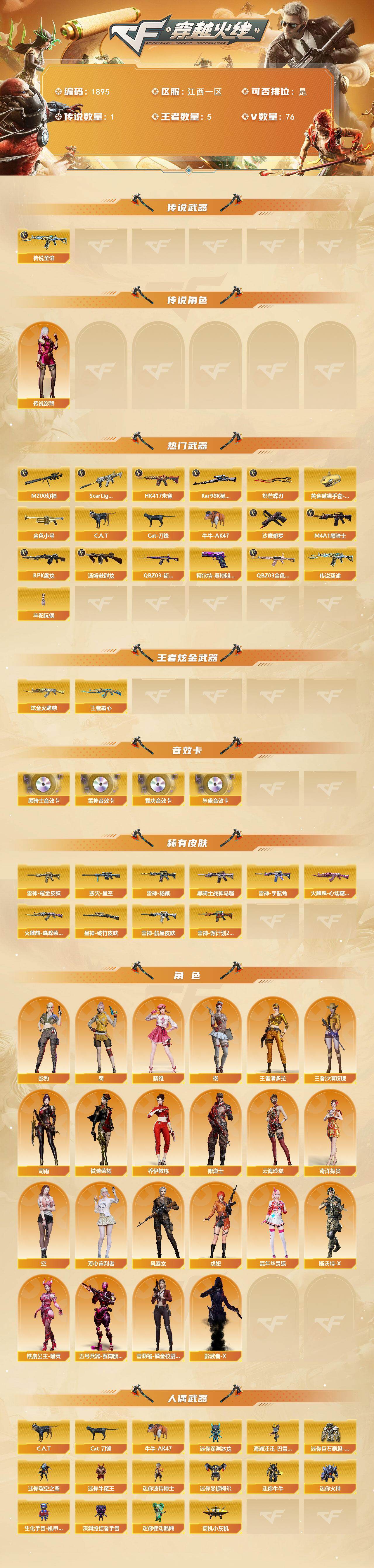 CFCMW435733穿越火线账号详情图2