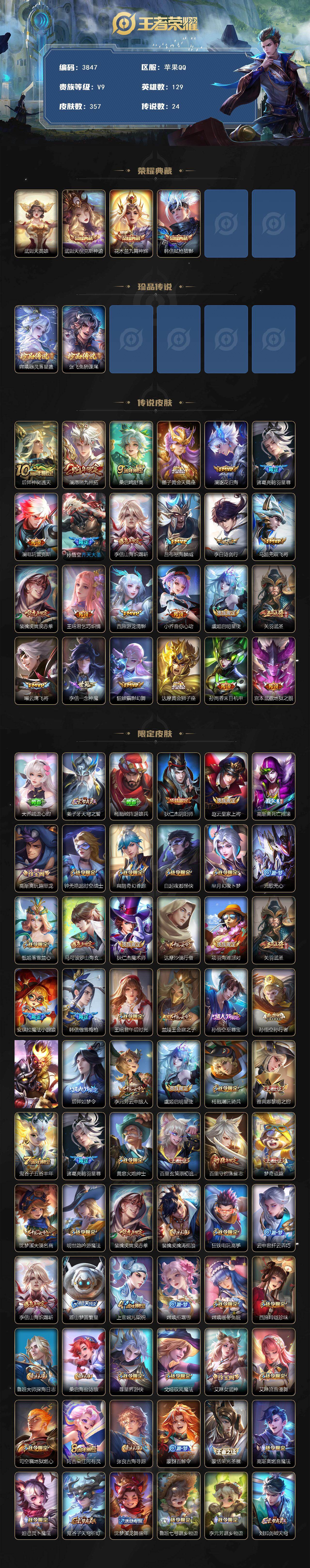 WZCMW4131970王者荣耀账号详情图2