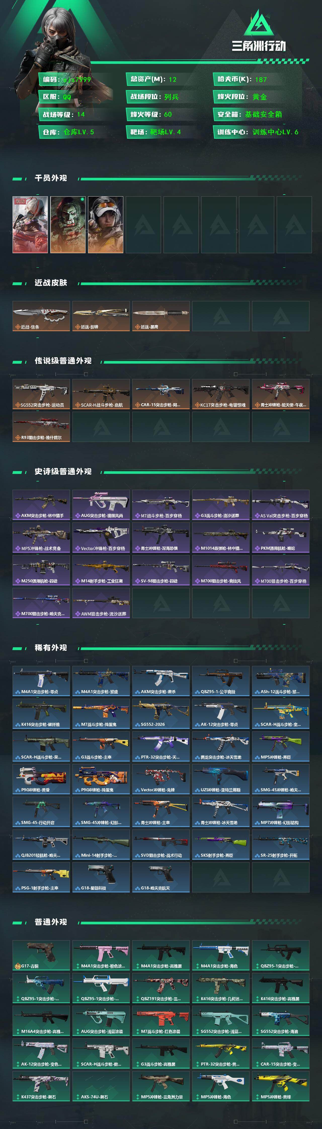 SJZCMW442158三角洲行动账号详情图2