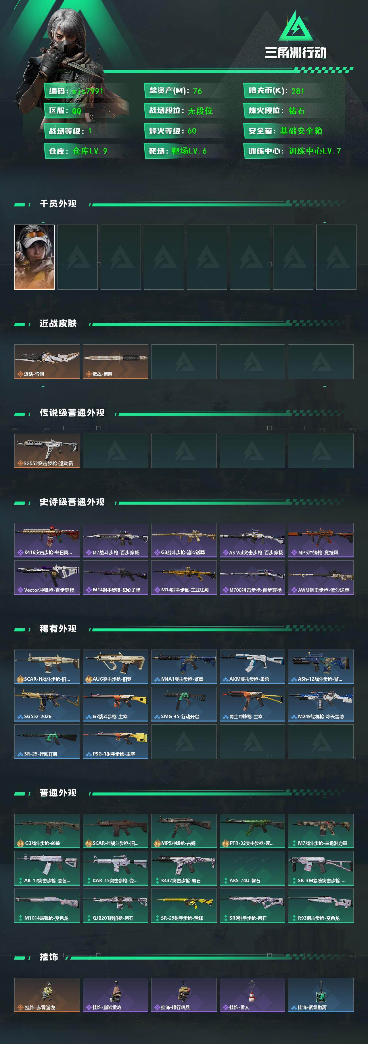SJZCMW442115三角洲行动账号详情图2