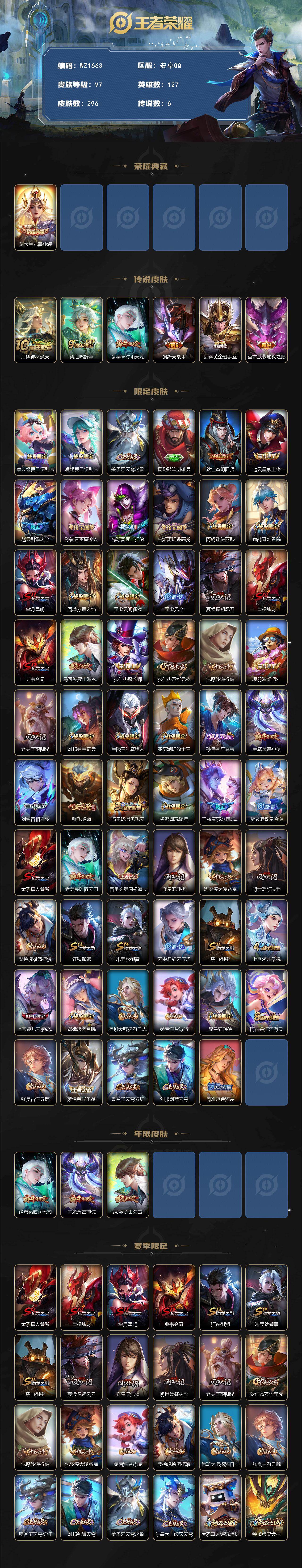 WZCMW4131298王者荣耀账号详情图2