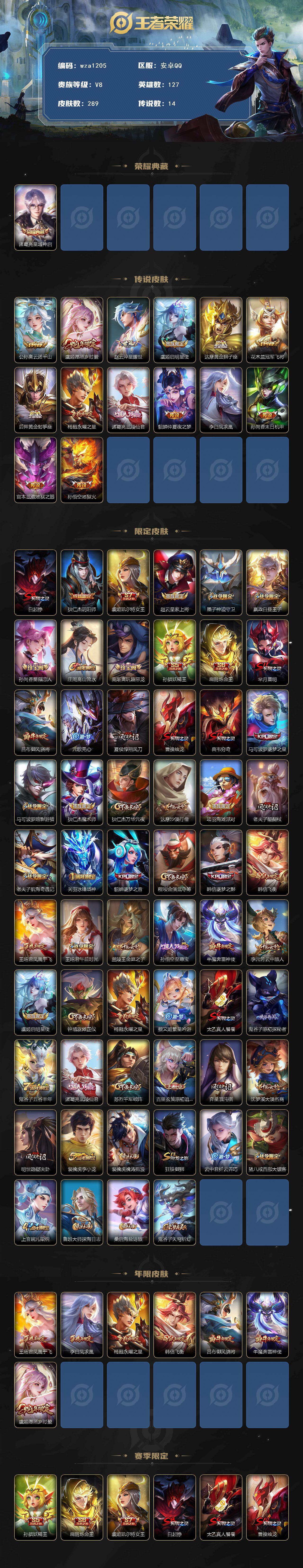 WZQM4142376王者荣耀账号详情图3