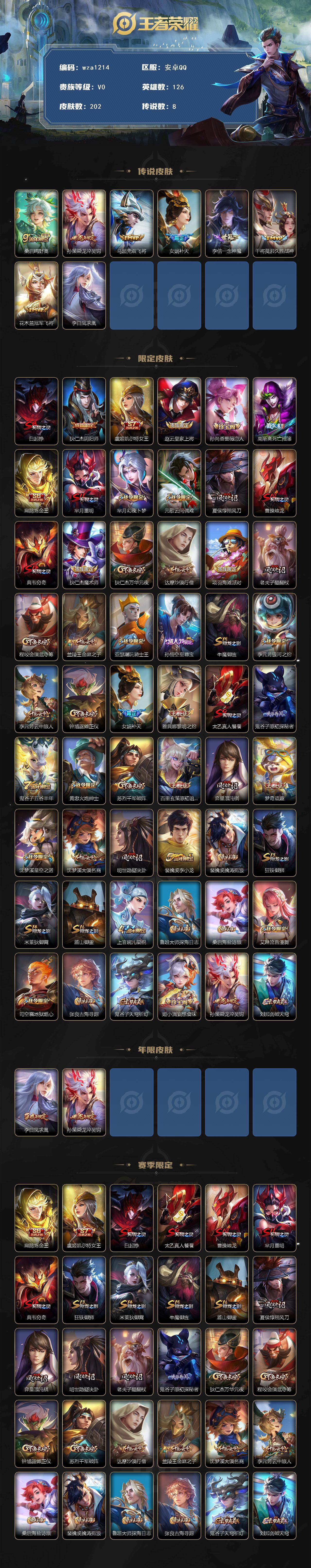 WZQM4128718王者荣耀账号详情图3