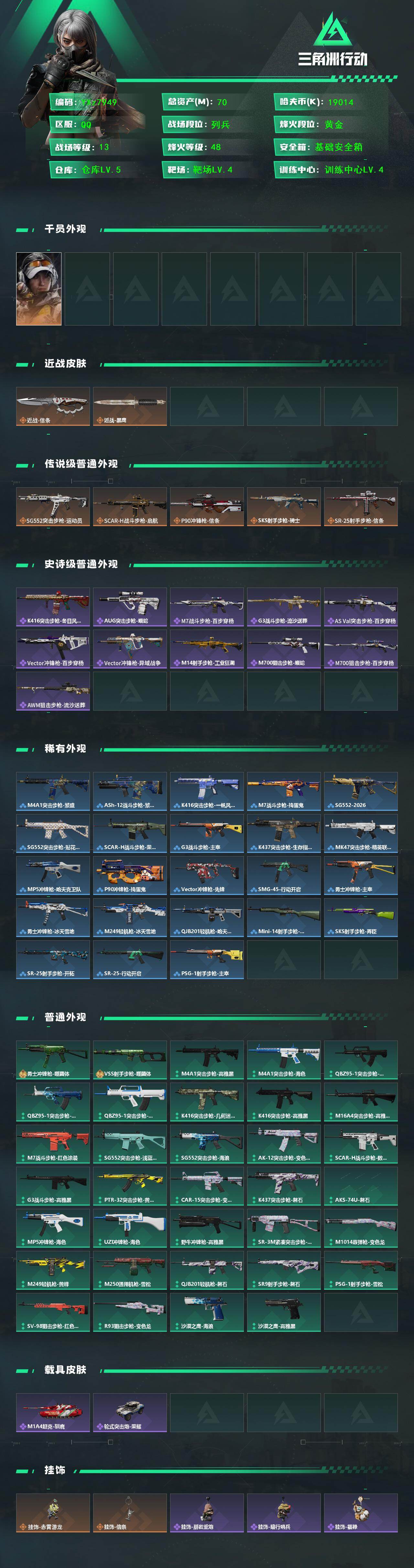 SJZCMW439237三角洲行动账号详情图2