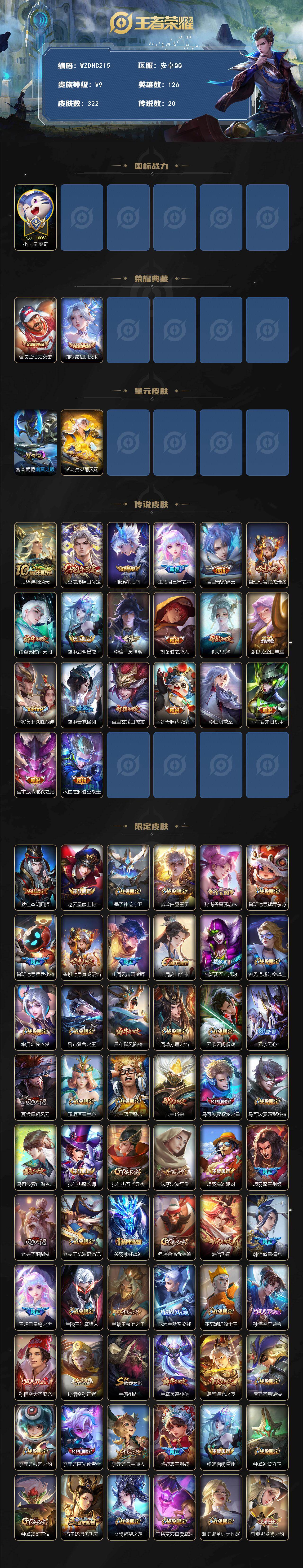 WZ034133447王者荣耀账号详情图2