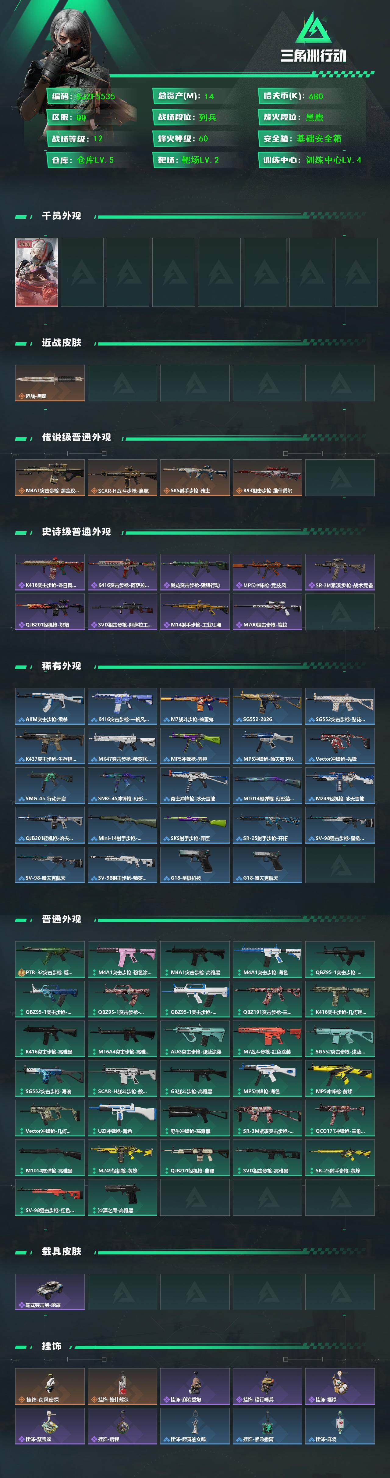 SJZEY436474三角洲行动账号详情图2