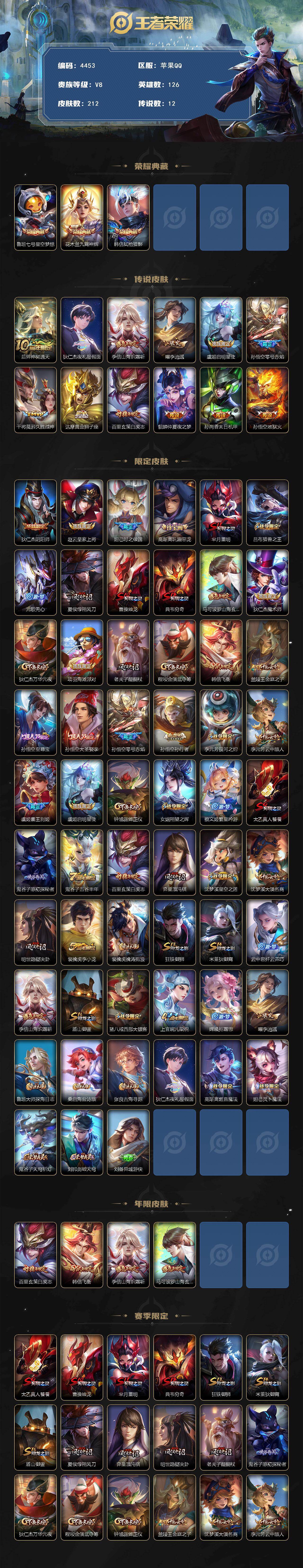 WZJZ4150021王者荣耀账号详情图2