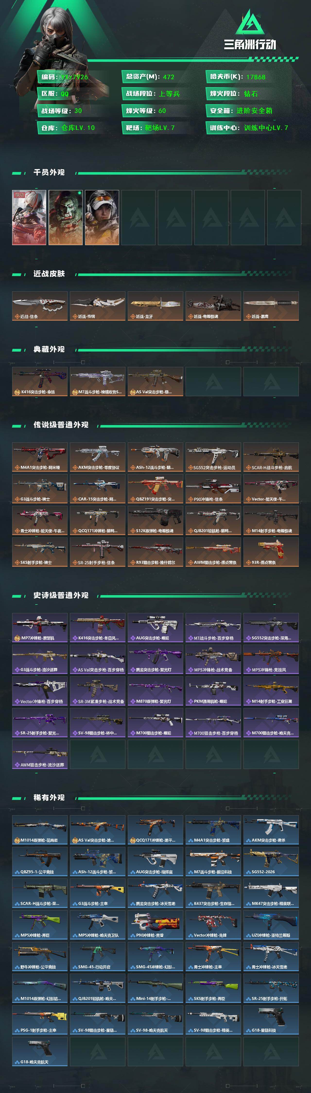 SJZCMW438402三角洲行动账号详情图2