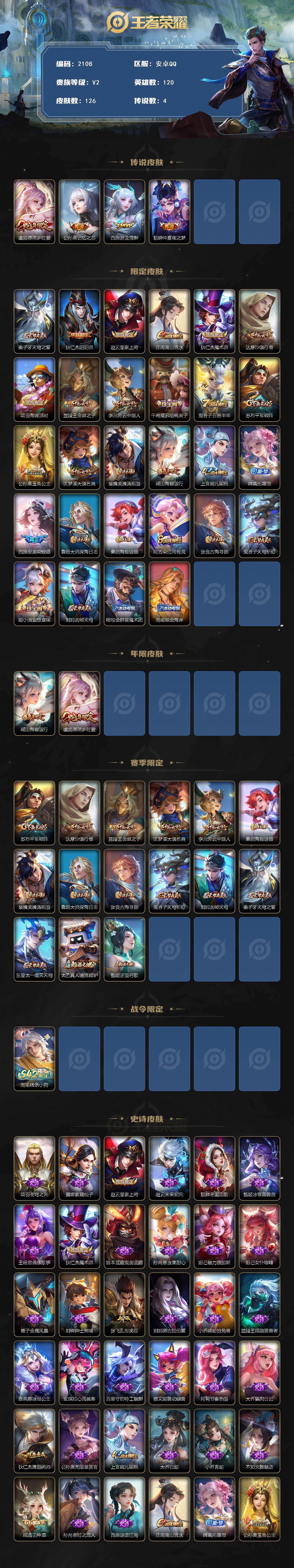 WZQM4132378王者荣耀账号详情图3