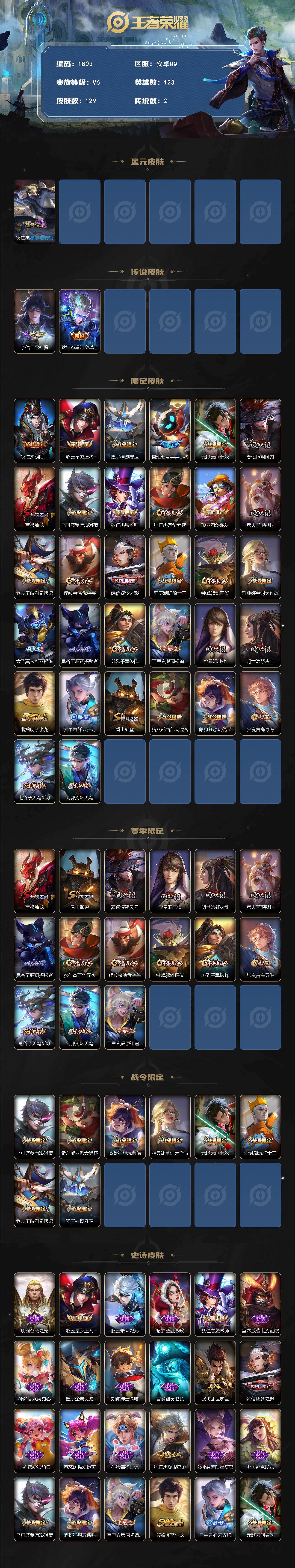 WZKG4136713王者荣耀账号详情图2