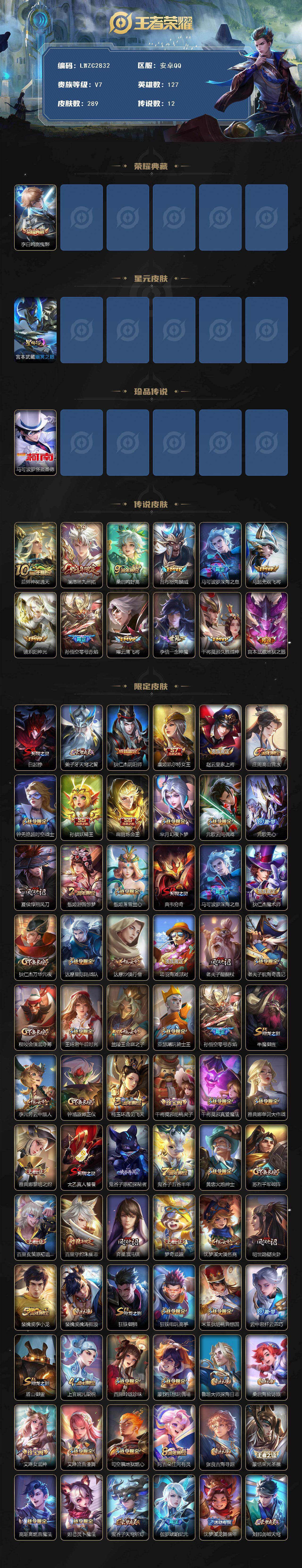 WZLX4143964王者荣耀账号详情图2