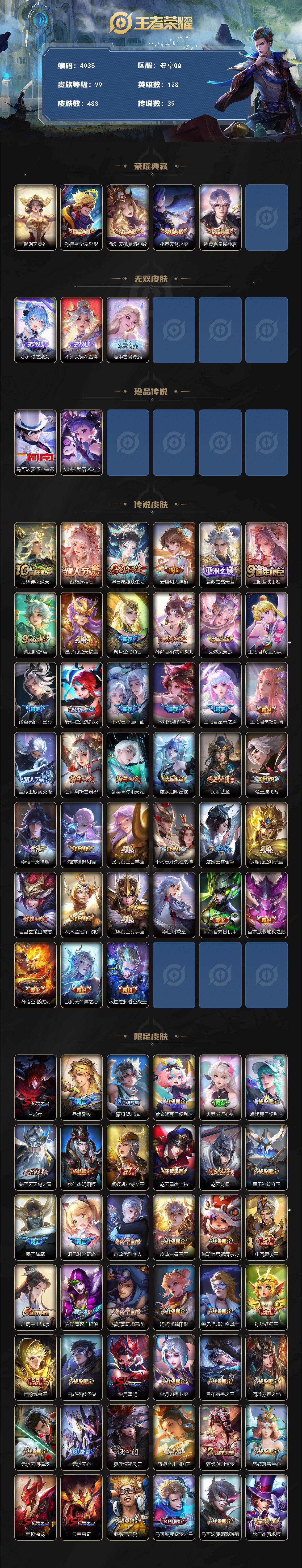 WZCMW4133621王者荣耀账号详情图2